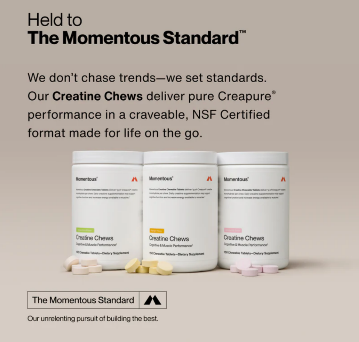 MOMENTOUS CREATINE CHEWS (150 CHEWS) (Creapure®)